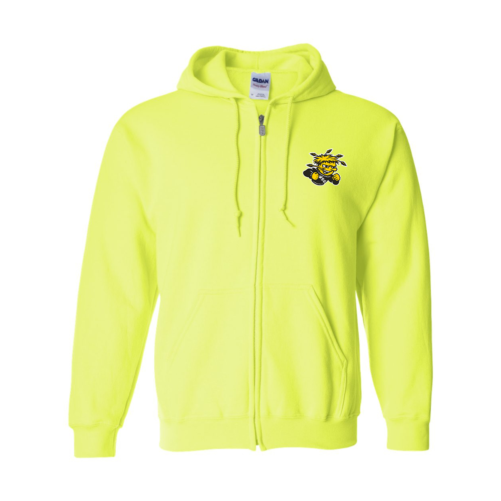Men's Wichita State Shockers Gildan  Heavy Blend Full Zip Hooded Sweatshirt